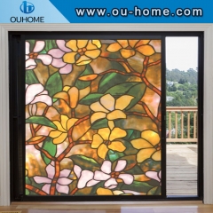 H837 Static Cling Stained Glass Window Film window decoration