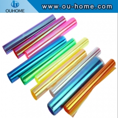 BT206 Holographic PVC vinyl film yellow iris film