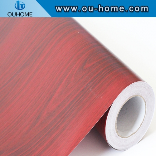 Matte Red Oak Wood Grain Decorative Film