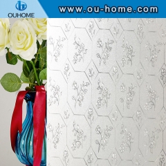 H15306 PVC Waterproof Window Film No-Glue 3D Static Decorative Privacy Window Glass film