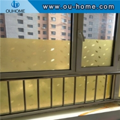 H086C Gold leaf shading static glass window film