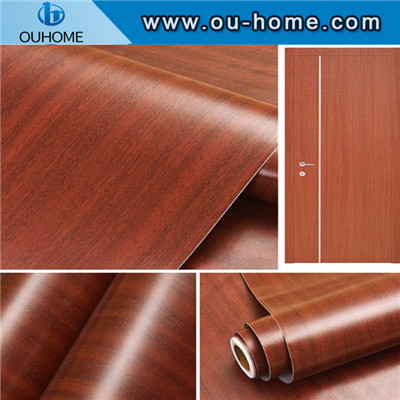 Matte Red Oak Wood Grain Decorative Film