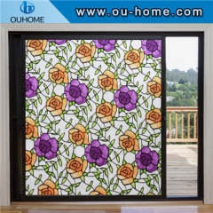 H2222 Rose decoration static cling window decal