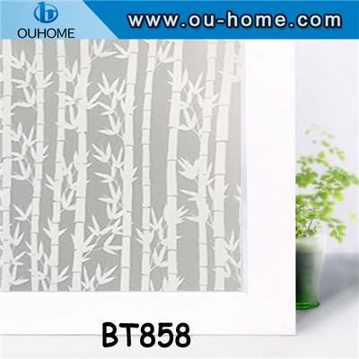 BT858 Frosted removable window glass film