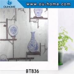 BT836 Blue and white porcelain frosted self-adhesive window glass film