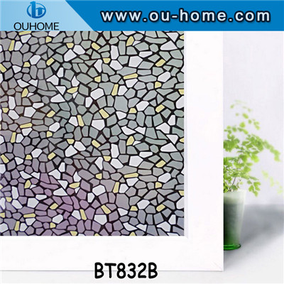 BT832B small stone frosted self-adhesive PVC decorative window film