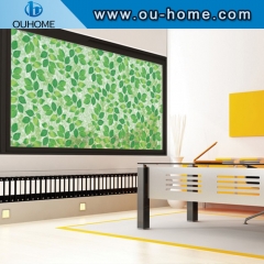 BT810 Greenery stained PVC self-adhesive decorative window film