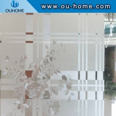 H8506 Flower embossed decorative glass film static