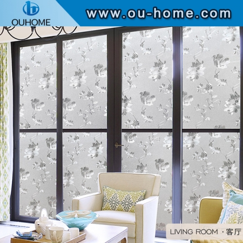 H612 Non-Adhesive 3D Decorative Privacy Static Glass Film