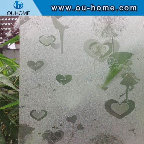 H16706 PVC Embossed Frosted Opaque Decorative Window film