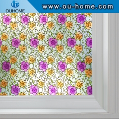 H2222 Rose decoration static cling window film