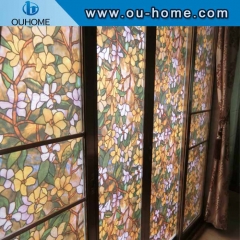 H837 Static Cling Stained Glass Window Film window decoration