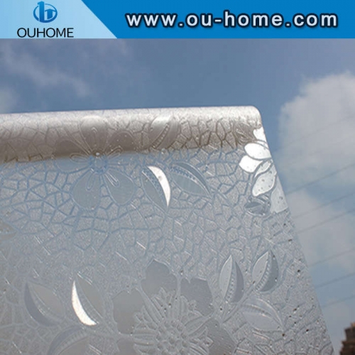 H8306 Static Glass Window Film 3D embossing glass film sticker