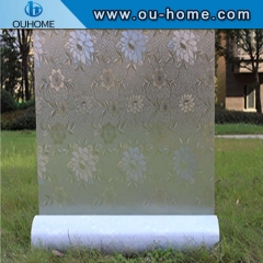 H8306 Static Glass Window Film 3D embossing glass film sticker