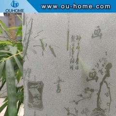 H16606 3D Static Cling Decorative Privacy Glass Window Film