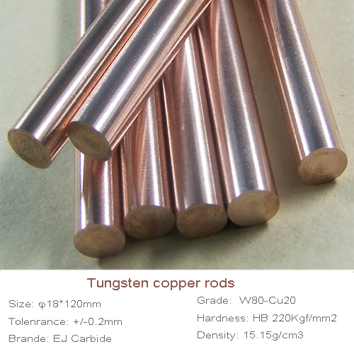 W80 tungsten cuprum rods electrodes