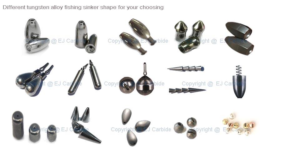 tungsten alloy fishing sinker with hook