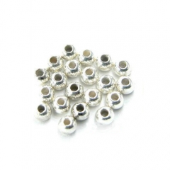silvery tungsten fly tying beads fly fishing nymph head ball beads 