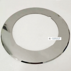 Tungsten carbide round blade cutter for slitting corrugated board