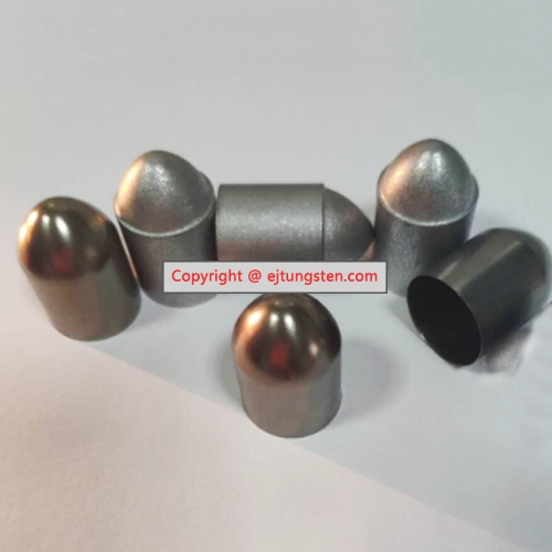 Cemented carbide button for the DTH drill bit
