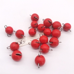 Tungsten Jig Head Ball Sinker, Fluo red-painted Tungsten CHEBURASHKA Weight Flexi Head