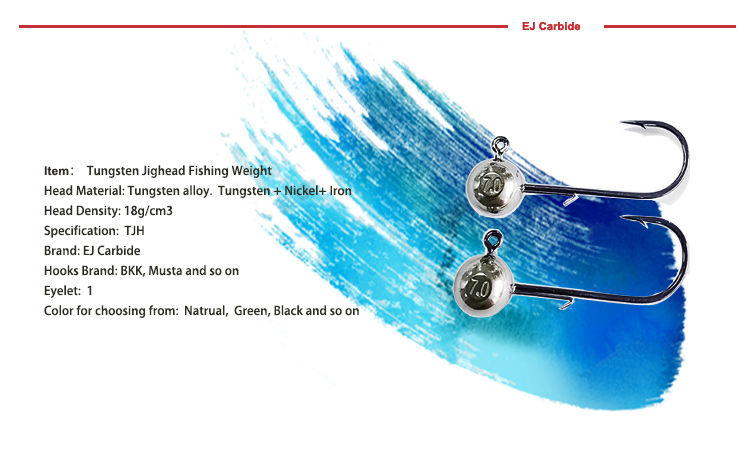 BKK high Carbon steel Fishing Hooks Round Tungsten Jig Heads