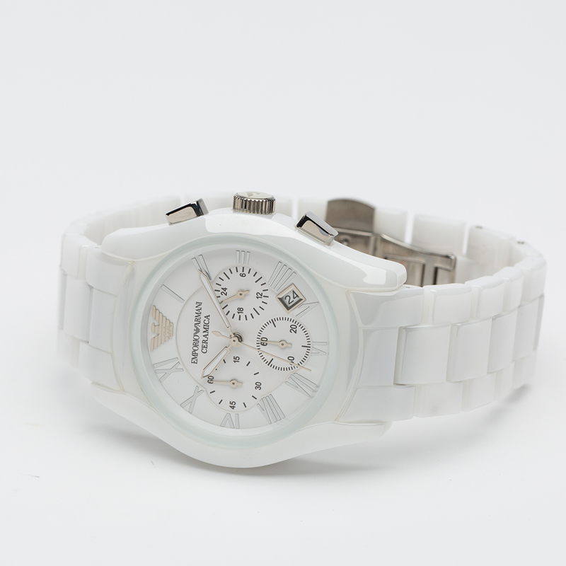 Armani watch white sports leisure fashion ceramic watch lovers Watch ...