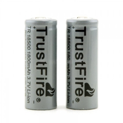 TrustFire 18500 1800mAh Li-ion Recharbeable Protected Battery (2PCS)