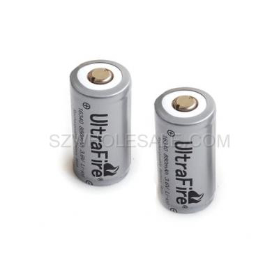 UltraFire 16340 RCR123A 880mAh Li-ion Recharbeable Protected Battery (2PCS)