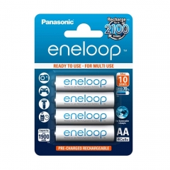 Panasonic Eneloop AA 2100 Cycle Ni-MH Pre-Charged Rechargeable Batteries, Pack of 4