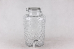 glass dispenser jar with tap