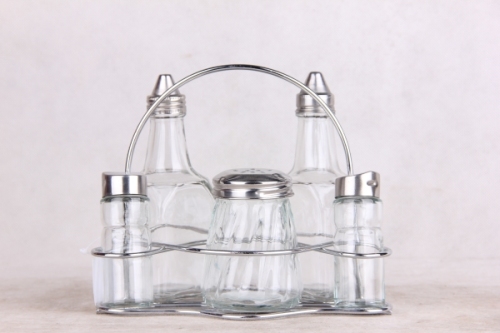 glass spice jar  with stand