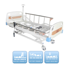 3-Functions Adjustable Medical Electric Hospital Patient Bed
