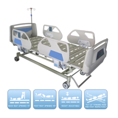 Hospital ICU Bed With X-ray Backrest