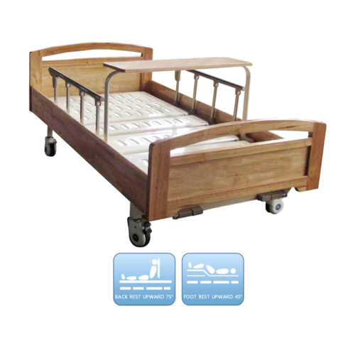 Manual Nursing Wooden Hospital Bed With Two Functions