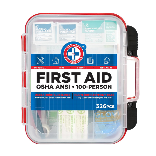 First Aid Kit Hard Red Case