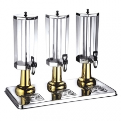 Gold Triple Cold Beverage / Juice Dispenser