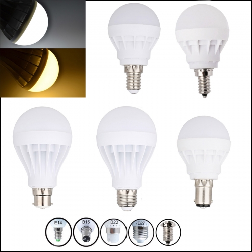 Type 2: B22 E27 E14 E12 B15 LED Globe Bulb