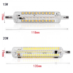 Dimmable R7S LED FloodLight 118mm 135mm Replacement Halogn 2835SMD Lamp 220V