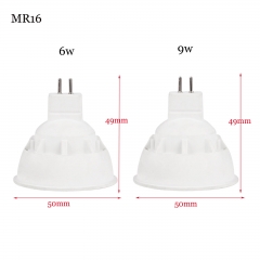 Cree Dimmable Led Spotlight MR16 GU10 6W 9W AC 80-160V 80-260V COB Lampara Spot Light