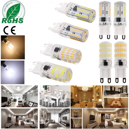 Dimmable 6W 7W G9 3014 4014 SMD LED Lights Silicone Crystal Lamps Bulbs 110/220V