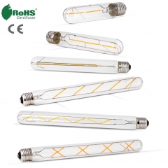 2W-8W E27 T30 Retro Vintage LED Edison Filament Bulb Warm White 85-265V/220V Tubular