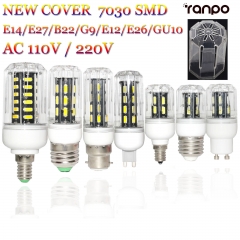 LED Corn Bulb E27 E26 E12 E14 B22 G9 GU10 9W 12W 15W 24W Light Lamp 7030 SMD