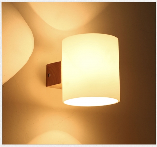 Modern Wooden Wall Lamp E14 Base Sconce Hallway Bedroom Home Indoor Decor Lights