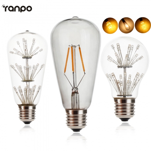 E27 LED Bulb Light Lamp 220V 2W 3W Vintage Retro Filament Edison ...