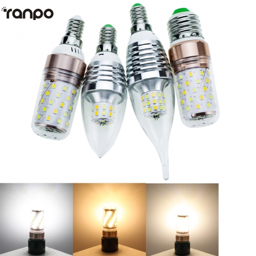 3 Colors E27 E14 LED Corn Bulb Candle Light 5W 7W 8W 12W 2835 SMD White Lamp