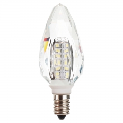 E14 LED Candle Bulb Crystal 7W 2835 SMD 220V 50W Halogen Lamp Replacement Bright