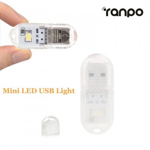 2X 2W 5V Portable Bright LED Night Light USB Lamp 5730SMD Cool White Energy Save