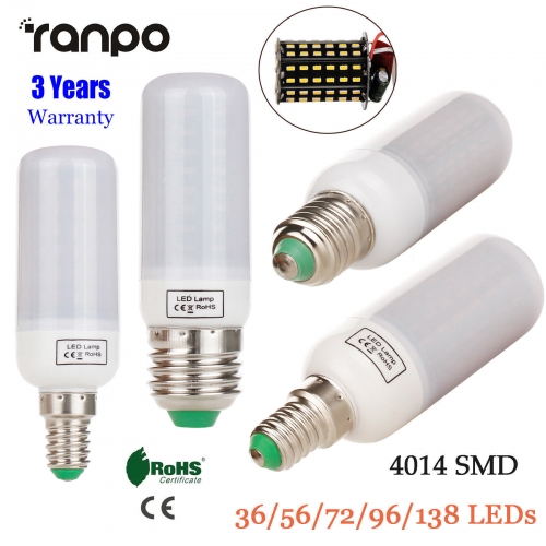 E27 E14 LED Corn Bulb Light 5W 7W 8W 9W 15W 4014 2835 SMD White Lamp AC110V 220V