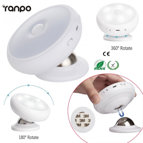 LED Induction Night Lights Energy Saving Sensor Bulbs 360 Degree Rotating Lamp